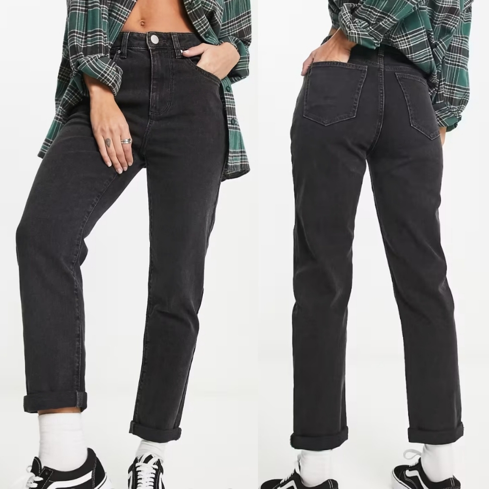 Cotton On Black Stretch Mom Jeans Sz US 6
